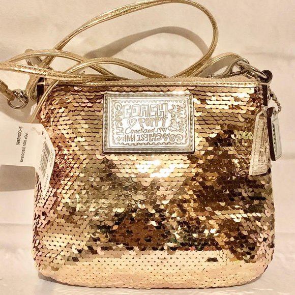 Coach Handbags - 🌸 COACH 43978 🌸SEQUIN SMALL POPPY DISCO CROSSBODY BAG MSRP $148
